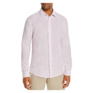 NWT The Mens store Mens Pink Check Button Down Casual Shirt L